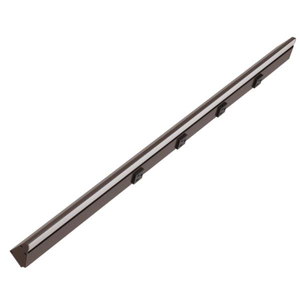 36.5" 18 watt 120 volt Natural White Bronze Remote Power Series LED Lighted Power Strip